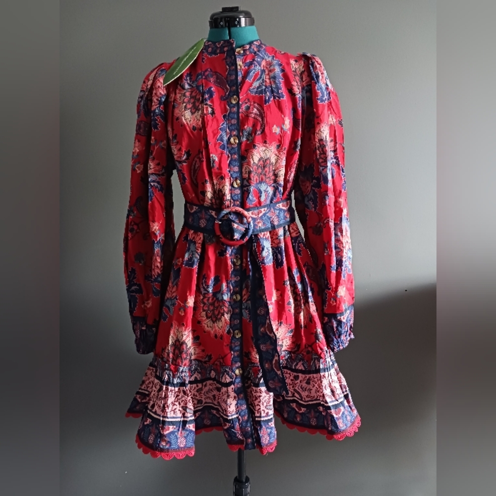 NWT FARM RIO LUANG mini Dress Size L